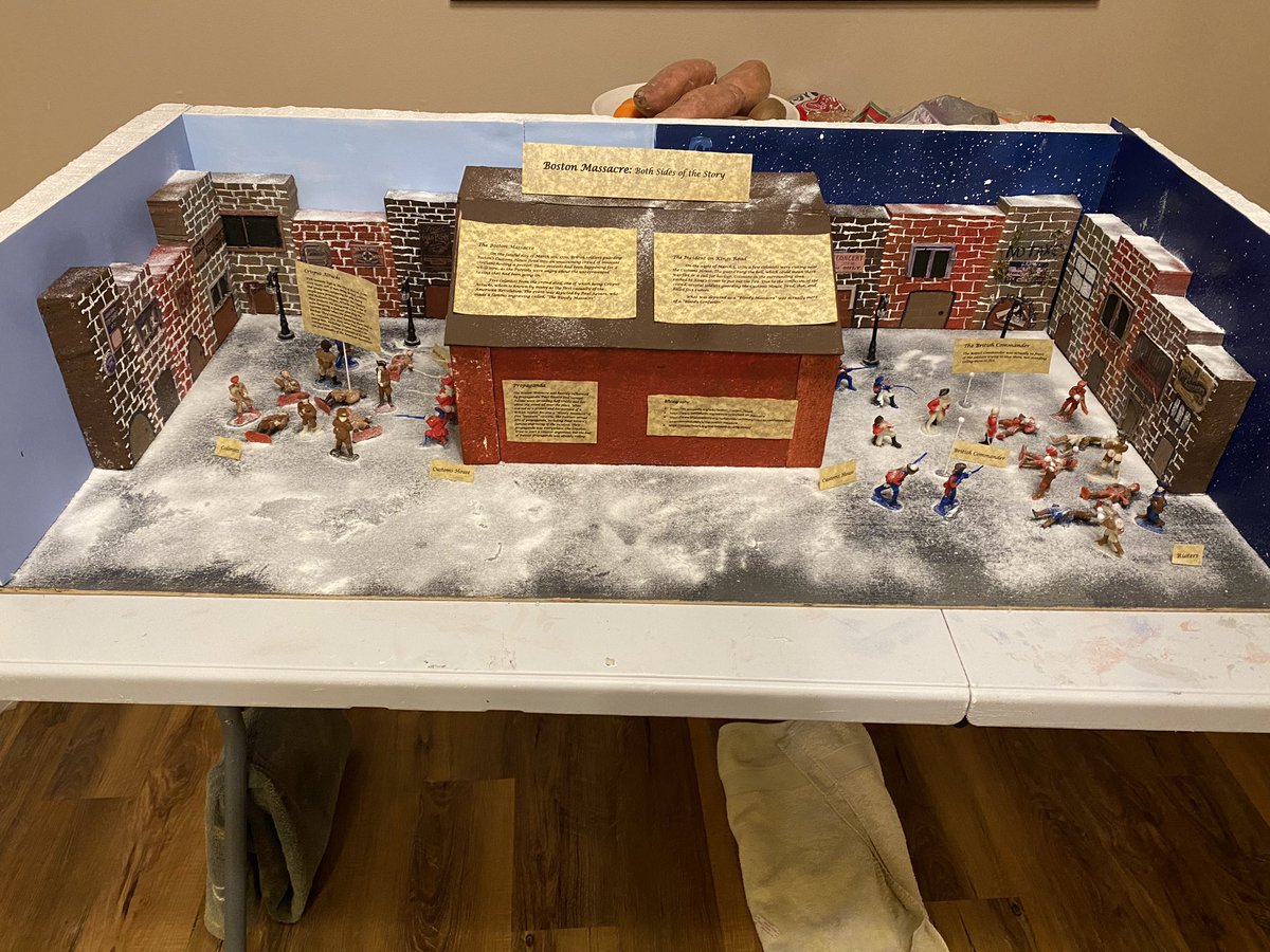 hetland_n's tweet photo. These 7th graders worked hard on their history project. It was fun to watch it come together #wcsflight https://t.co/9cATeb33gu