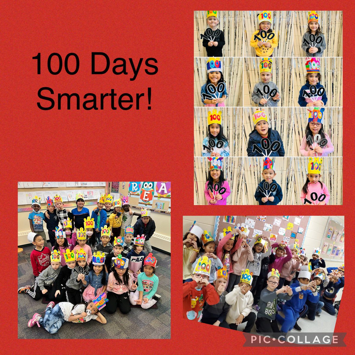 frdoucet_ccsd's tweet image. Celebrating 100 days of learning in Grade 1T! We had a blast decorating crowns, doing 100 second challenges and making 100 objects out of playdough! #100daysofschool #cssd