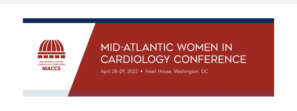 Hooman Bakhshi (@bakhshihooman) on Twitter photo Please register for Mid Atlantic #ACCWIC #Symposium. Great opportunity for learning and engaging with #WIC experts for career building, advocacy and topics specific to WIC. <a href="/ACCMaryland/">Maryland Chapter, American College of Cardiology</a> <a href="/GarimaVSharmaMD/">Garima Sharma M.D</a> <a href="/ditchhaporia/">Dipti Itchhaporia, M.D., MACC , FAHA, FESC</a> <a href="/ACCVirginia/">Virginia Chapter, American College of Cardiology</a>
April 29 Heart House, DC
maccscardiology.org Please register for Mid Atlantic #ACCWIC #Symposium. Great opportunity for learning and engaging with #WIC experts for career building, advocacy and topics specific to WIC. <a href="/ACCMaryland/">Maryland Chapter, American College of Cardiology</a> <a href="/GarimaVSharmaMD/">Garima Sharma M.D</a> <a href="/ditchhaporia/">Dipti Itchhaporia, M.D., MACC , FAHA, FESC</a> <a href="/ACCVirginia/">Virginia Chapter, American College of Cardiology</a>
April 29 Heart House, DC
maccscardiology.org