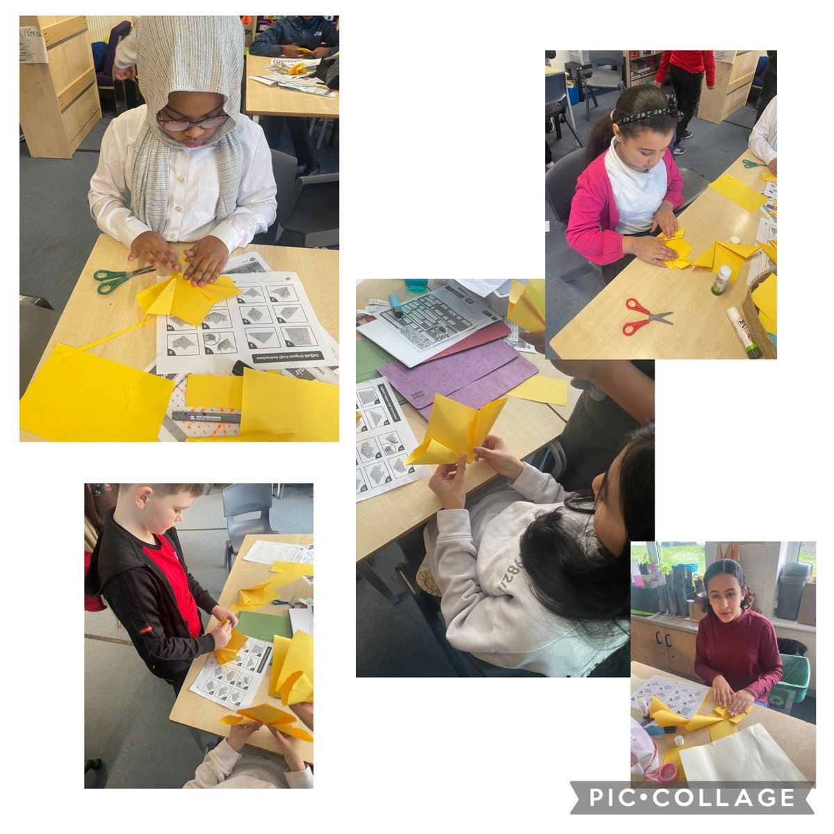 MrsPitman101's tweet photo. Happy St David’s Day from Dosbarth Platinum! We have been challenging ourselves by making daffodils using the tricky Japanese technique of origami 🇯🇵 🏴󠁧󠁢󠁷󠁬󠁳󠁿 @AdamsdownPrm https://t.co/u6ETl4Azss