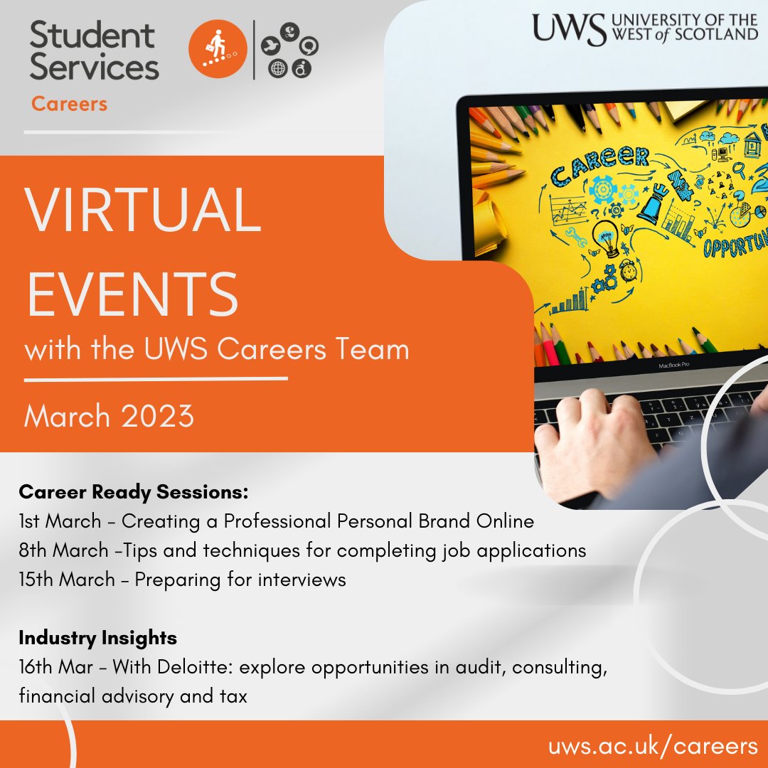 UWS Careers Team on Twitter "Career Ready Sessions coming up in March