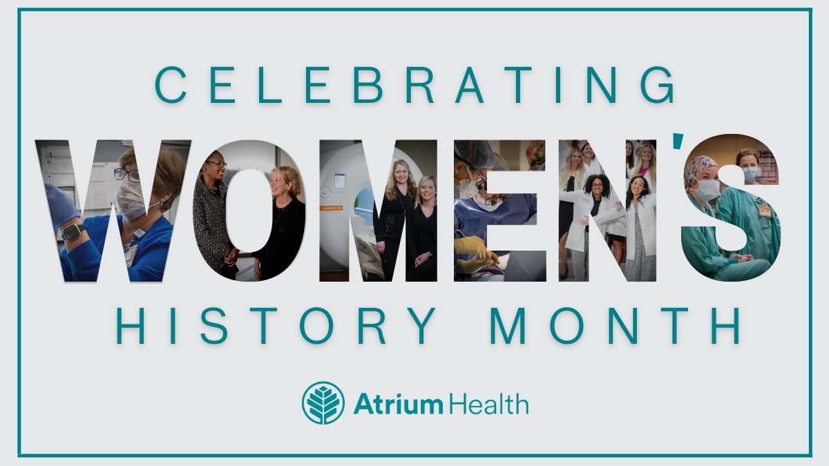 Atrium Health is proud to be an organization primarily made up of women – roughly 80% of our Charlotte area teammates are female. This #WomensHistoryMonth, we celebrate our teammates who make Atrium Health a leader in health, learning and community.