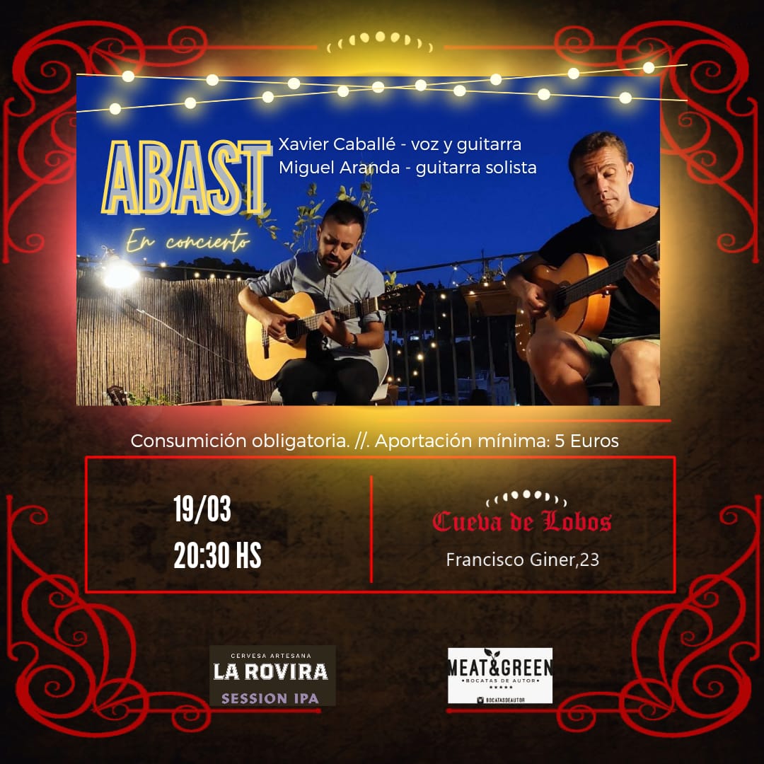 elsabast's tweet photo. ‼️PRIMER CONCERT DE #ABAST10anys!

🗓️ Diumenge 19 de març a la Cueva de Lobos, a Gràcia!

🎊 Concert únic i irrepetible, en format acústic, repassant cançons de tots aquests 10 anys. Algunes fa segles que no les fem, veniu va! https://t.co/0Q9W24o6xP