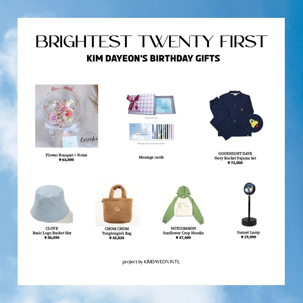 KIMDAYEON_INTL's tweet photo. 230301 | #BrightestTwentyFirst
Here are the gifts that were ordered for #dayeon! Thank you so much to all our dyeonramdans for donating. This project wouldnt have been possible without you!
BORN TO SHINE DAYEON
#EternalSpringDayeon
#๋ด์_์์ ์ฒ๋ผ_๊ฐํํ๋_๋ค์ฐ์ด์_์ค๋ฌผํ๋ https://t.co/kSa07tqECP