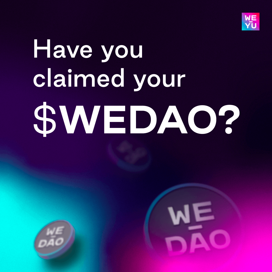 Don't forget to claim your $WEDAO tokens if you are staking WEYU Pieces🧩

#DAO #NftStaking #Crypto 

staking.weyu.io/staking/stake/…