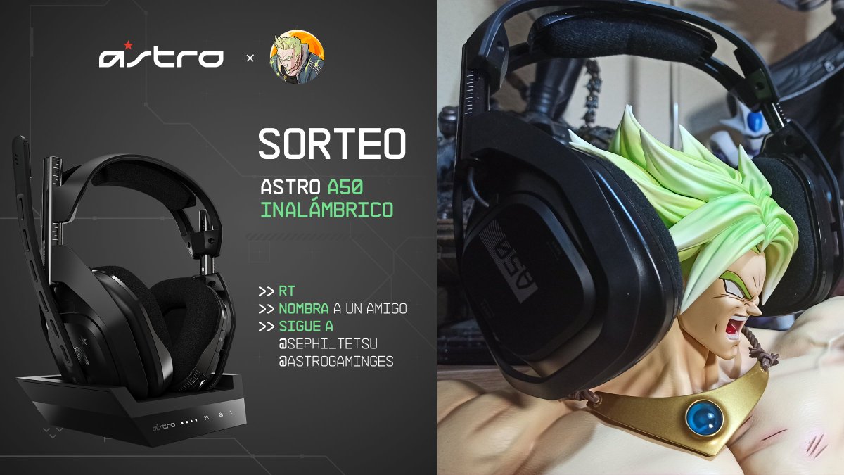 Sephi_Tetsu's tweet image. Oye! ¿Quieres ganar uno de los mejores auriculares del mercado? (Si, como los que lleva Broly)

Pues unos brutales A50 pueden ser tuyos🔥

¿Para participar? Facilito⬇️

➡️Sígueme: @Sephi_Tetsu 
➡️Sigue a @ASTROGamingES 
➡️Nombra a un amigo
➡️RT al sorteo

Finaliza el 08/03 ⏰