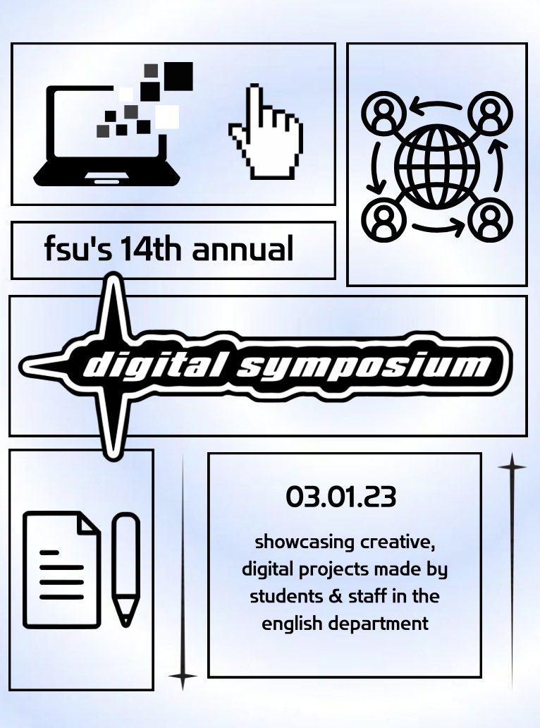 FSUDigiStudio's tweet photo. The 14th annual Digital Symposium is now live! Follow our link or QR code to check out some amazing digital projects by FSU students, faculty, and staff! 💿 https://t.co/uQqfKb9aJY