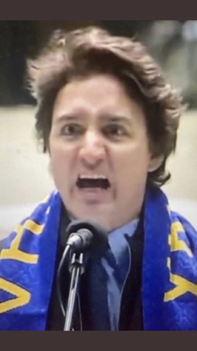 Marie07507915's tweet photo. He would probably be happier with Winnie the Pooh!! #TruFace #TrudeauForPrison https://t.co/6j8Qq3VB3G