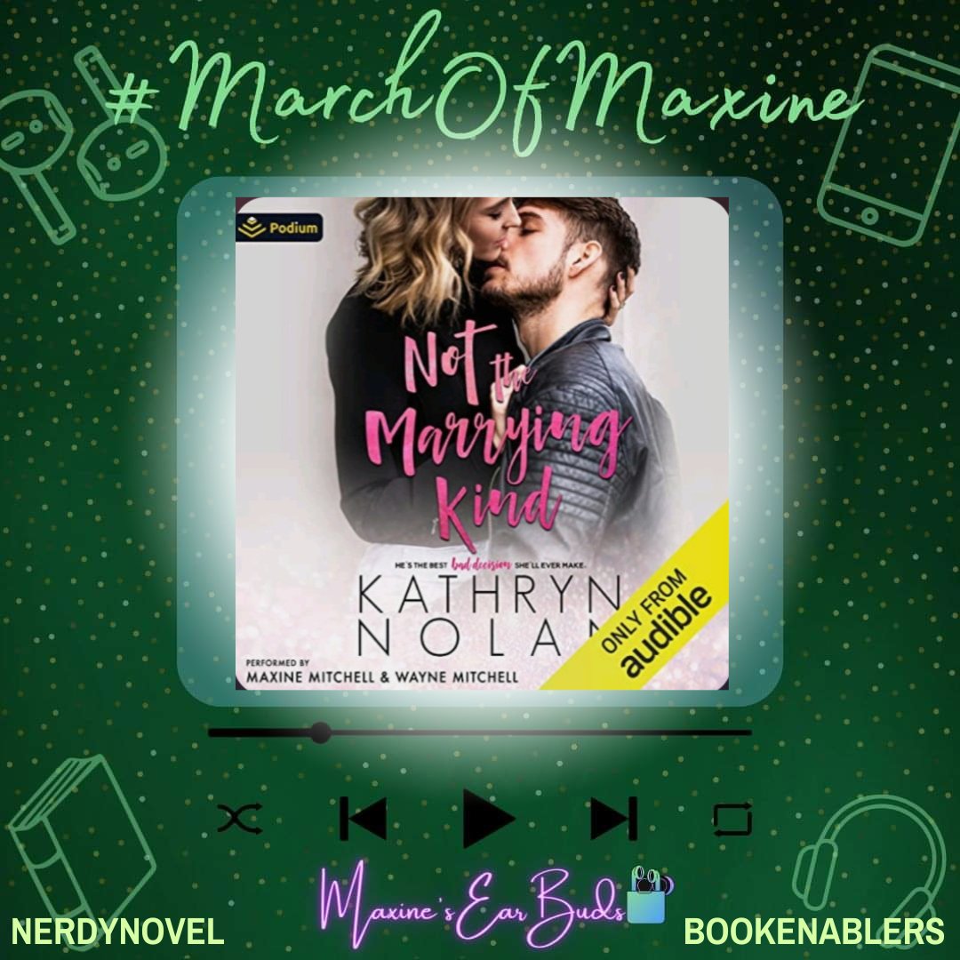 NerdyNovel's tweet photo. This #BookEnabler is kicking off a fun-filled🍀 #MarchofMaxine with NOT THE MARRYING KIND by #KathrynNolan , read by @NarratorMaxine & #WayneMitchell Be sure to check out Maxine's #EarBuds on FB for all the goodies happening all month long!
#audiobooks https://t.co/e5ePjhRbb1