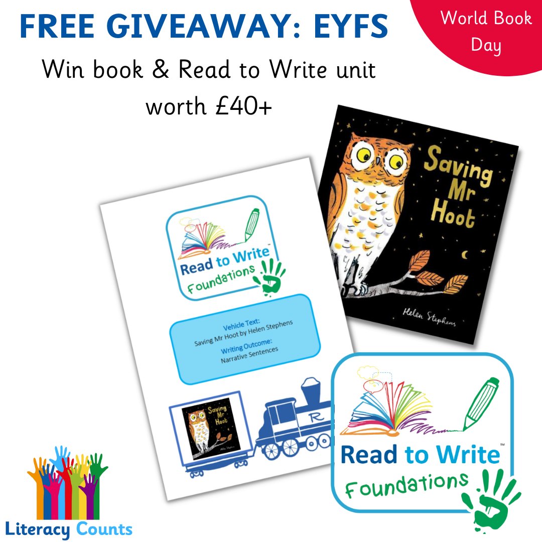 To celebrate #WorldBookDay2023 we are giving you the chance to win this beautiful book &amp; EYFS #ReadtoWrite unit for FREE! 
To enter: 
Follow us, retweet &amp; like this tweet and tag a friend! 
Visit our website &amp; join giveaways on FB + Instagram: linktr.ee/literacycounts