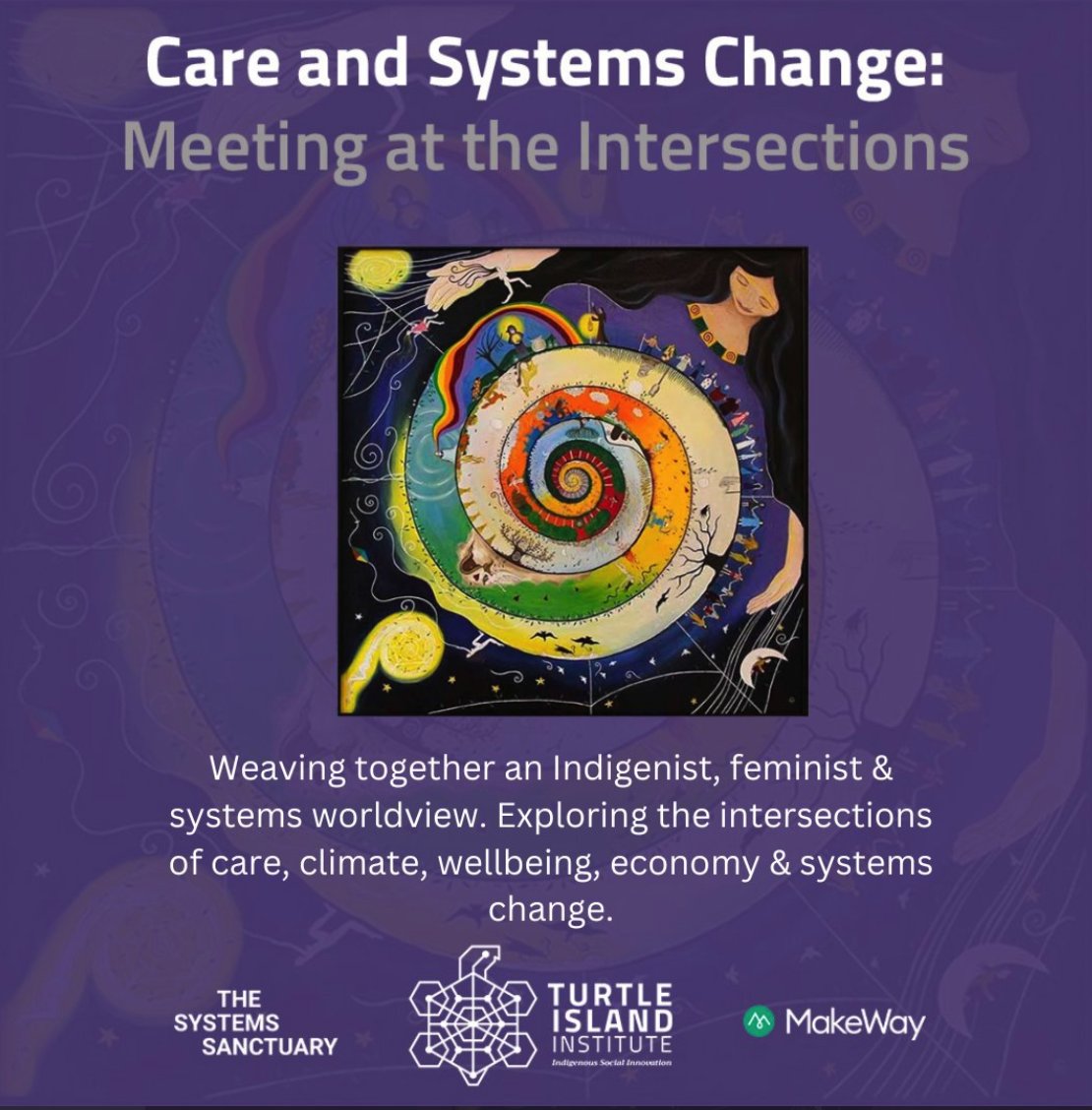 Discover collective learnings &amp; reflections from the intersections of care, climate, well-being, economy &amp; #systemschange. Hosted by <a href="/SystemSanctuary/">Thesystemsanctuary</a> &amp; <a href="/TurtleIslandNet/">Turtle Island</a>, in collaboration with <a href="/makewaytogether/">MakeWay</a>. 

🌿Read more &amp; watch the online sessions: medium.com/the-sanctuary-…
