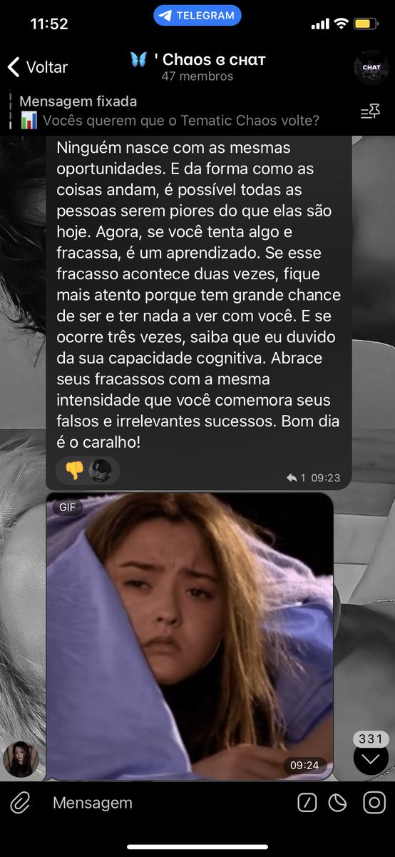 Pra quem sentiu falta das mensagens do dia da Oceane!