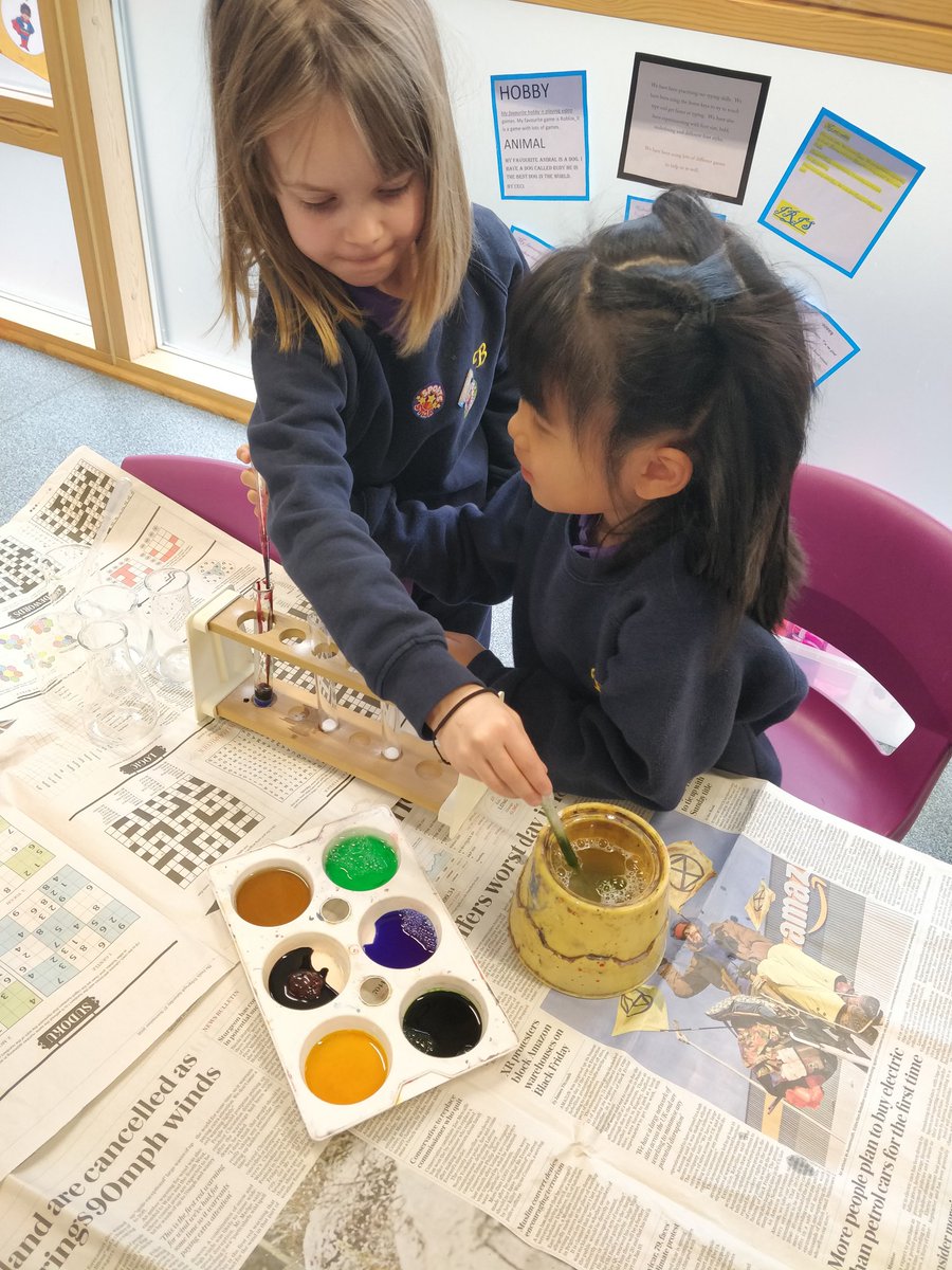 Making our own marvellous medicines this afternoon in Year 2 for book week. We were inspired by George and the medicine he made for his Granny! #bookweek #roalddahl #ReadingIsFun #books
