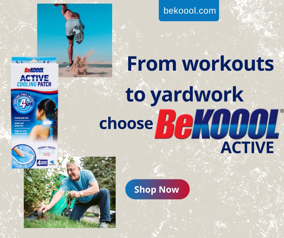 BeKoool's tweet photo. Immediate cooling relief is here!  BeKOOOL Active is designed to stay in place even during activites that make you sweat!  Order now!  https://t.co/8Dv7TTb2gb https://t.co/4LZmPl15hf