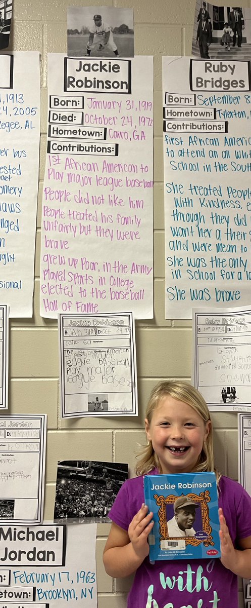 Miss_Dubb's tweet photo. February: Black History Month

20 school days, 20 students, 20 amazing research projects on American Heroes! 🎉 https://t.co/6925k3mNy6