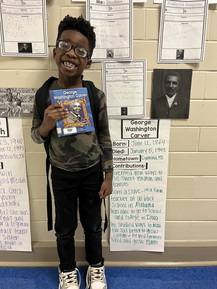 Miss_Dubb's tweet photo. February: Black History Month

20 school days, 20 students, 20 amazing research projects on American Heroes! 🎉 https://t.co/6925k3mNy6