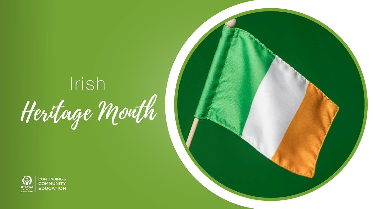 🇮🇪 March is #IrishHeritageMonth in Canada! Join us in celebrating this rich culture and heritage.
#ocsbBeCommunity