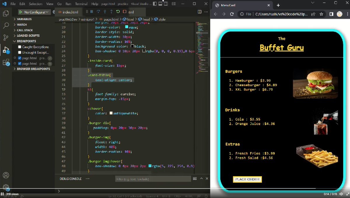 GustavoGuzmanSe's tweet photo. Gustavo Guzmán Sepúlveda - Day 29 of #100DaysOfCode Didn't do much today just created this simple menu card with HTML and CSS
#100daysofcoding #100daysofcodechallenge #programming #coding #Python #Java #javascript #code #coder #CodeNewbie #KnowProgram #javascript #FrontEnd https://t.co/a3yPDBoKPH