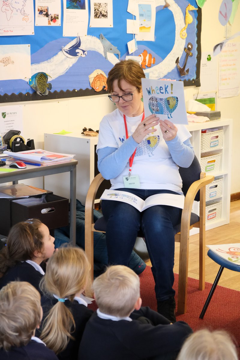 Pre-prep loved their pre-World Book Day treat. They roared, squeaked and buzzed, as author and illustrator Debra Wellington read from her book 'The Animal Says'. We cannot wait to see what Miss Hodder-Williams has planned for tomorrow! #stpeterslympstone #worldbookday2023