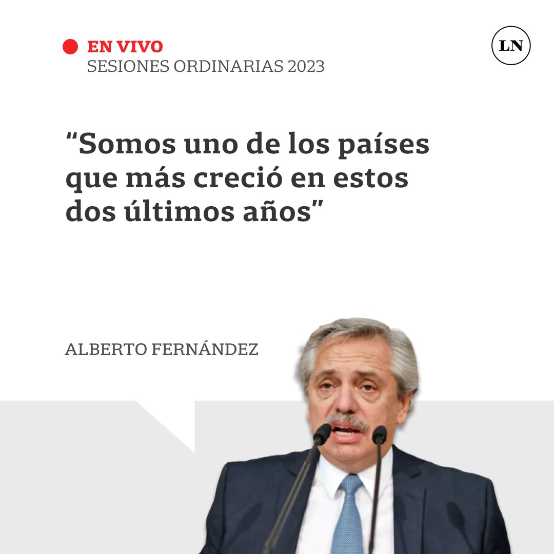 LANACION's tweet photo. ALBERTO FERNÁNDEZ: "Somos uno de los países que más creció en estos dos últimos años" https://t.co/fvptCGVoKn