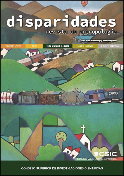 Disparidades_'s tweet photo. #DRA77 El número 77-2 tiene en la portada esta fotografía del Mural del tren conocido como “La Bestia”, o tren de la muerte, utilizado por migrantes centroamericanos para llegar a EEU, realizada por Gabriel Gatti en Mission District, San Francisco (diciembre de 2019). https://t.co/m8iwBIDnaQ