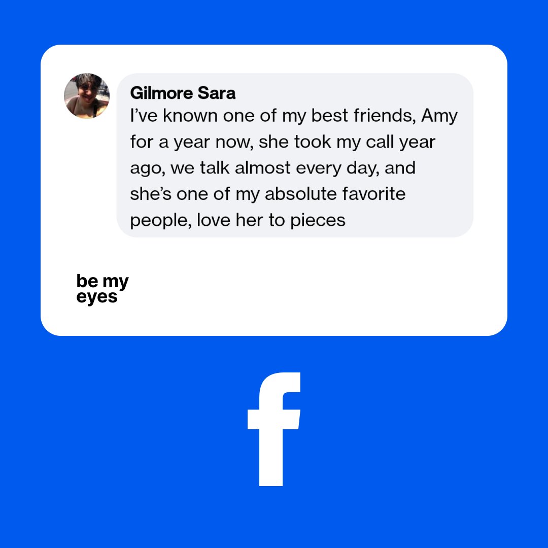 We love our community! Have you met any new friend making or receiving a #BeMyEyes call? 😍