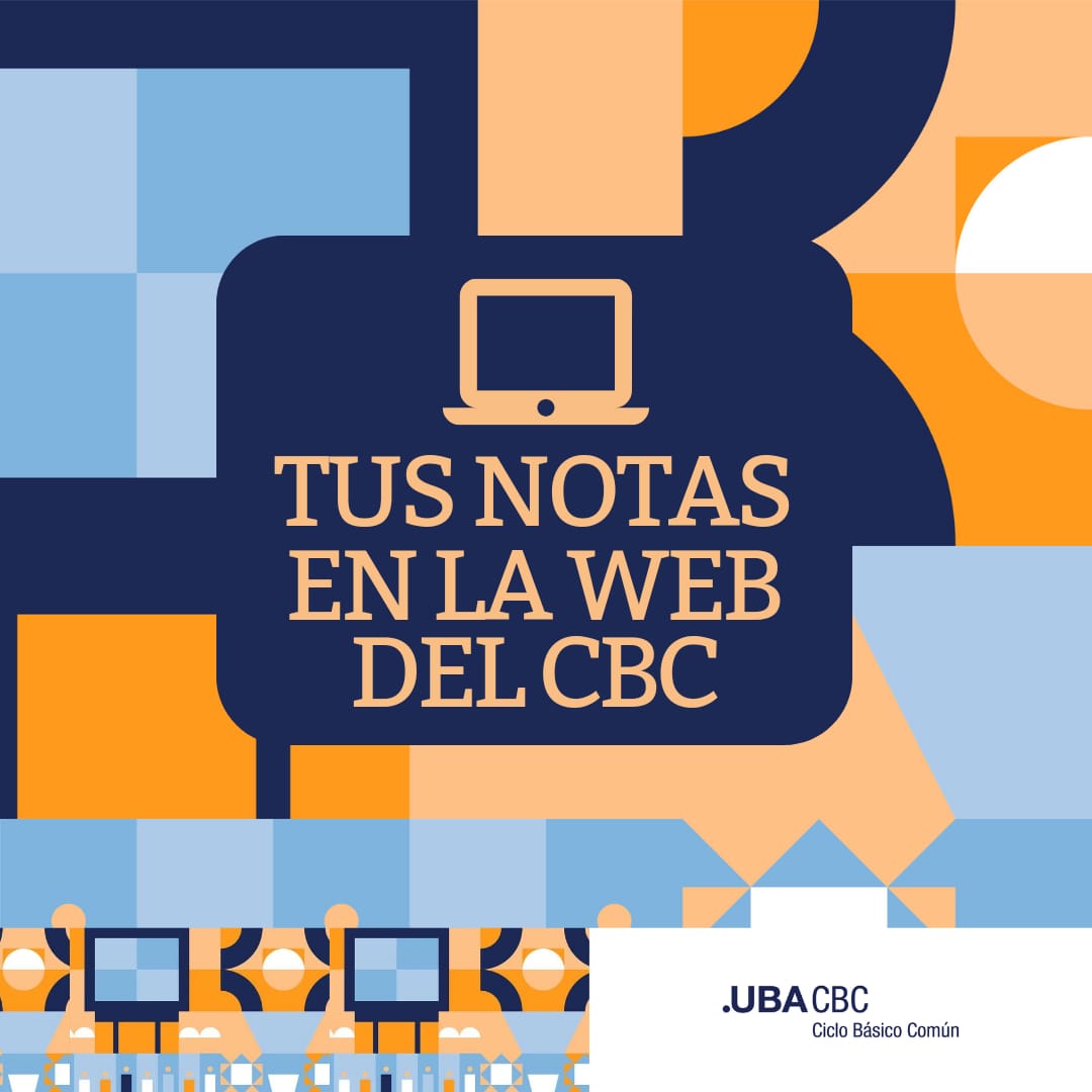 ¡Accedé a tus notas en la web del CBC!

📝Ya podés conocer online tus calificaciones en la página web del CBC. Lo podrás hacer Ingresando a la Plataforma de Trámites, donde podrás visualizar el estado de tu situación académica en el Ciclo Básico Común y obtener tu reporte. 🖥️