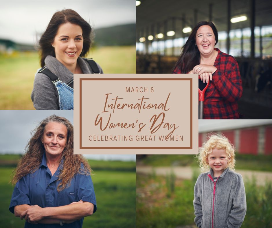 Today is International Women's Day (IWD) which celebrates the economic, political &amp; social achievements of women past, present and future. Today we honor the hard working women on dairy farms across the province &amp; country who are instrumental to getting milk to all of us daily!