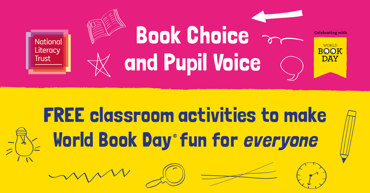 Literacy_Trust's tweet photo. Every child should be able to celebrate #WorldBookDay. Our resources provide fun classroom ideas every child can take part in, with or without a costume!
Find out more: https://t.co/2h96WMezB1 https://t.co/yVFzDw9U6R