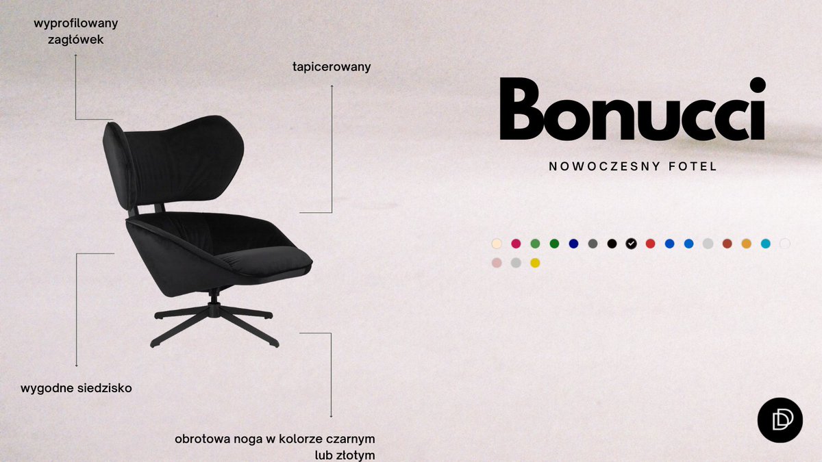 dotdesignpolska's tweet image. 🪑Stylowy fotel Bonucci w kolorze czarnym to połączenie designu i wygody. 💻📚🛋️Idealny do pracy, relaksu i czytania.
Dodaj szyku do swojego wnętrza! ✨

💳Kup teraz: allegro.pl/oferta/fotel-b…

#fotel #design #nowoczesny #czarny #wygoda #wnętrze #trendy.