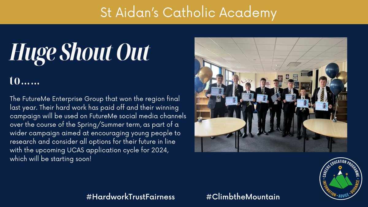 Well done boys - we are super proud of your achievments! @St_Aidans_RC @futureme_ne