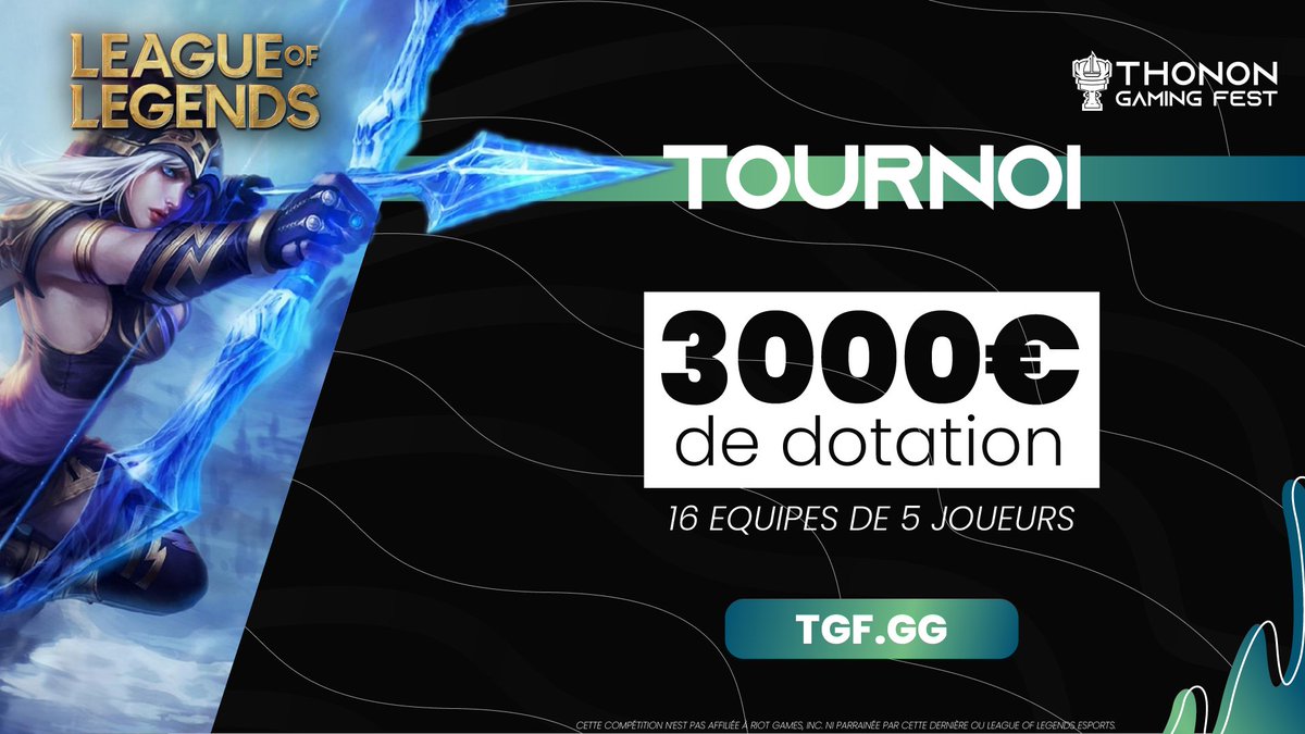 ThononGameFest's tweet photo. Psst ! La Faille de l'invocateur fait son grand retour sur le #TGF 2023 🔥 
 
Viens détruire le Nexus sur #LeagueofLegends et retrouve des BG au cast (annoncés soon) 😎

⚠️ Compétition BYOC : le matériel de jeu n'est pas fourni
Inscriptions (30€/joueur) https://t.co/I7fyCRLFaR https://t.co/r7lz4zmsnT