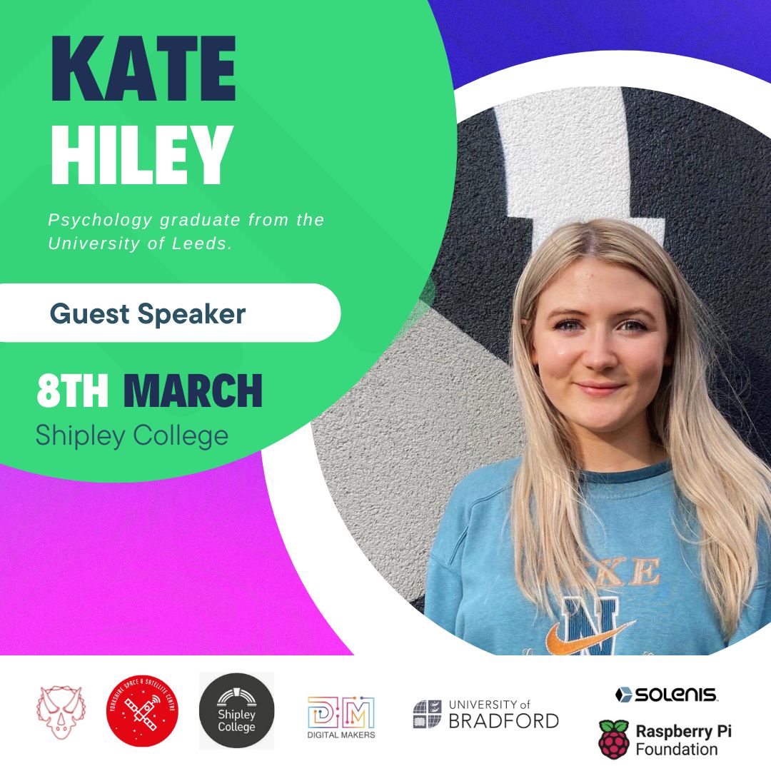 Future_T_org's tweet photo. "...By sharing our own journeys, we can inspire the next generation of #STEM leaders and game changers, to push the boundaries of what we think is possible!"
Kate Hiley, guest speaker for #InternationalWomensDay for our #TechforGood event @Shipley_College 
https://t.co/iEjEeKFr3s https://t.co/CY8Rppk7hK
