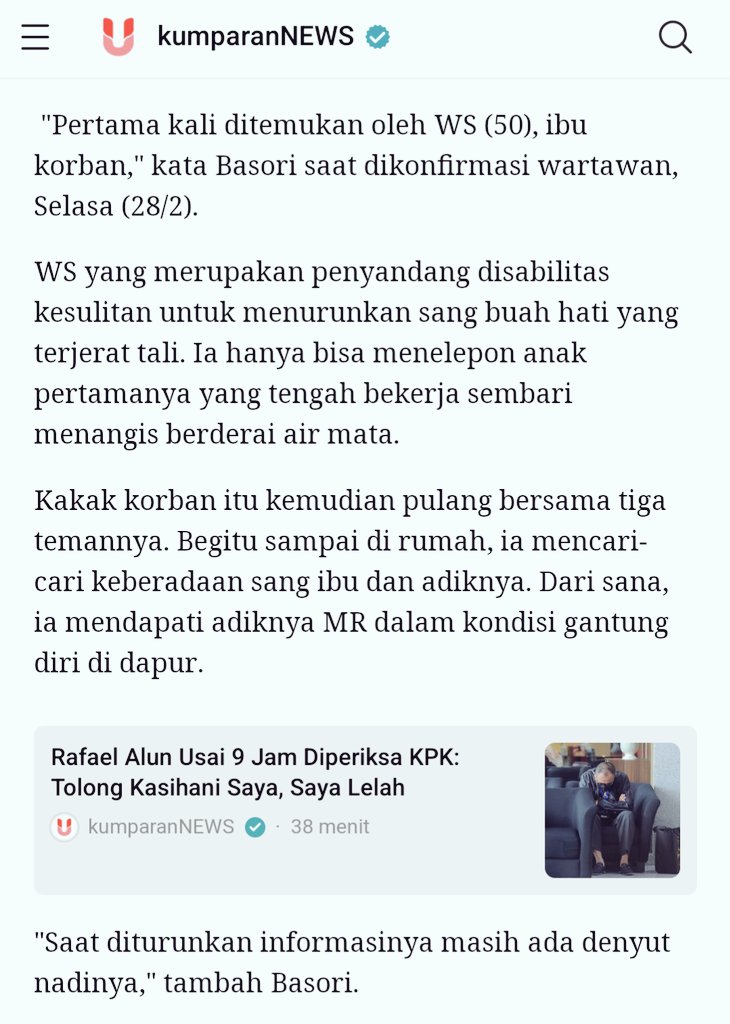 DianOnno's tweet photo. Baca artikelnya sedih berlipat ganda karena:
- Ada anak bunuh diri karena dirundung temannya.
- Ada Ibu yang gak bisa nolong anak yang gantung diri karena si Ibu seorang difabel.
- Ada anak2 yang tega merundung anak lain karena yatim.

What can we do to improve our society?? https://t.co/yJkwvYl8A4