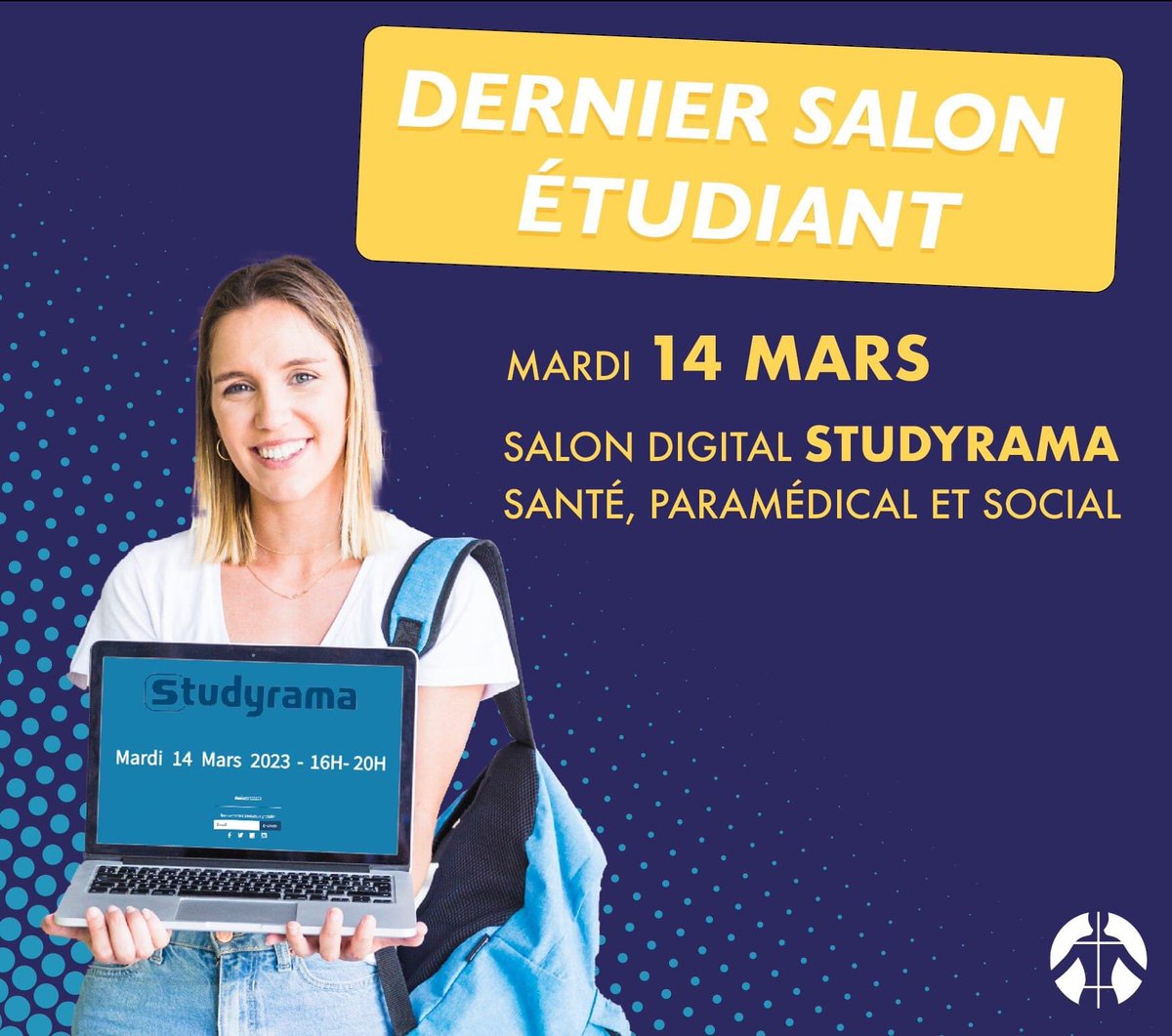 Dernier salon étudiant ! Retrouvez-nous en ligne sur le salon digital STUDYRAMA Santé, Paramédical et Social, le mardi 14 mars, de 16h à 20h. Une conférence live en prévue à 17h30 pour en apprendre davantage sur la chiropraxie et l’IFEC.