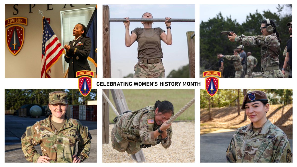 Celebrating #WomensHistoryMonth 

Women's History Month is a reminder of the strength the Army has gained, and will gain, through having a high-quality and diverse all-volunteer force.

#WHM2023 #ArmyLife #ArmyPossibilities #SFAB #Military