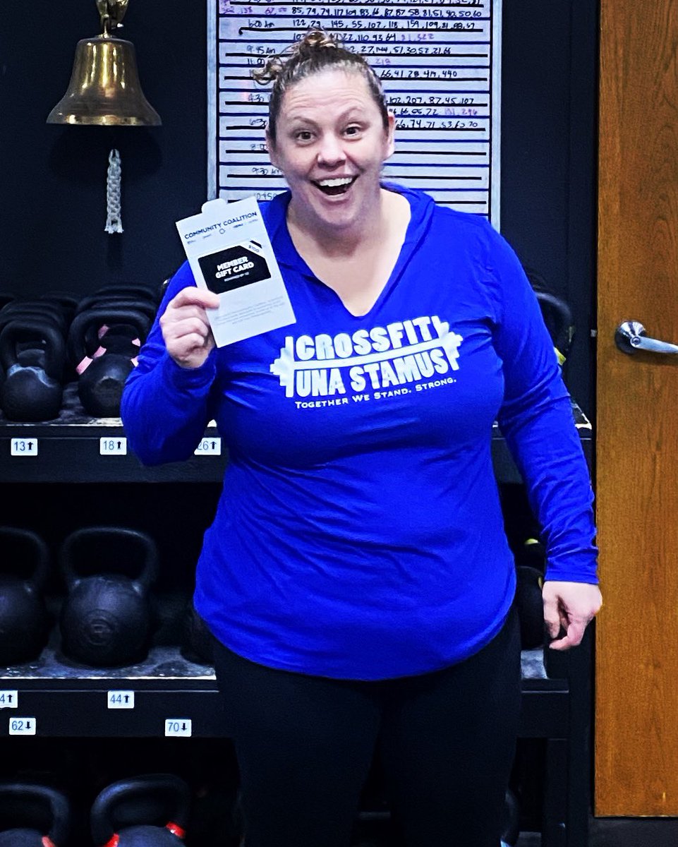CFUnaStamus's tweet photo. Yep, ANOTHER $100 IN FREE MONEY! Congrats, Nicole!
#community #togetherwestand #drinkO2 #bornprimitive #puori #rpm #foursigmatic #crossfitunastamus #unastamusfitness #morethanjustagym #freeshitrocks @drinko2recovery @FourSigmatic @rpmtrainingco @puorilife @BornPrimitive https://t.co/CRZqGxJboj