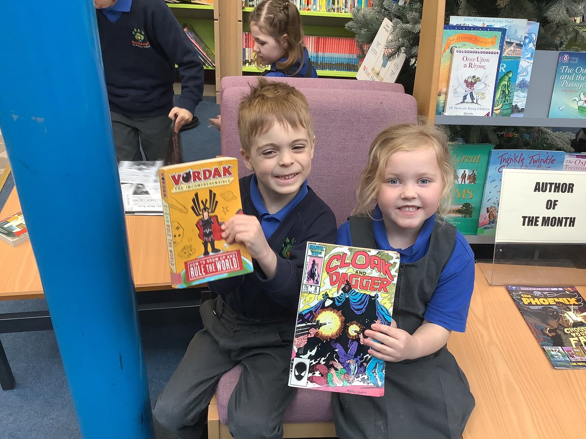 NPSMrPusharski's tweet photo. Year 1 totally enjoyed their visit to the library this afternoon. They all got to see the teachers favourite books from across the world. They also got to do some lovely shared reading along with some who liked to read on their own. #NPSWorldbookday #NPSReading https://t.co/MLe2eiP9An