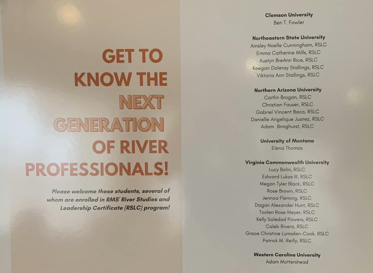 VCU's Center for Environmental Studies River Studies and Leadership Program represents at the national symposium starting this morning in San Antonio, Texas!