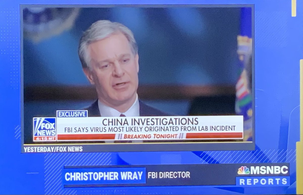 jimstewartson's tweet image. It’s almost like @DirectorWray has been covering up for Kremlin interference since he took office.

Good thing he cleared it up by going on Kremlin propaganda network @FoxNews to support the Kremlin-backed conspiracy theory of a “Wuhan lab leak.”
#FireWray