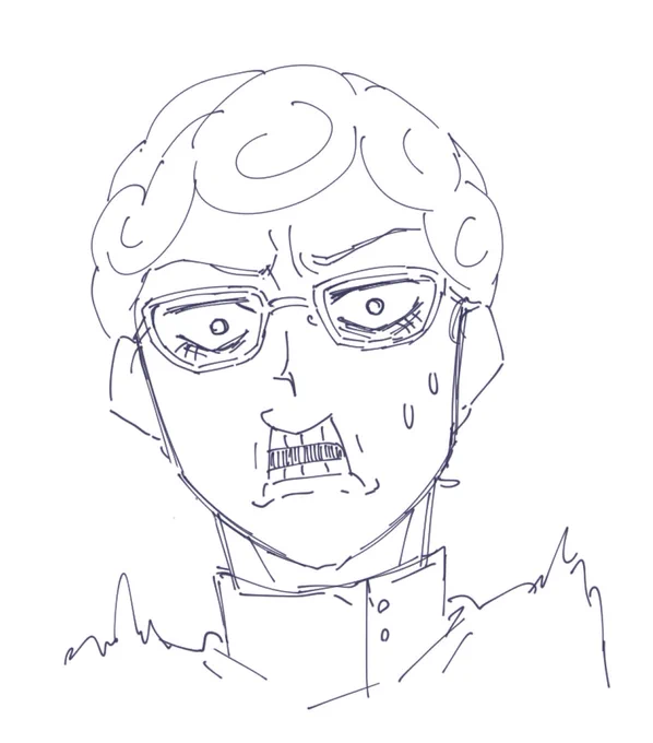 表情が比較的おぢさんの絵柄と親和性高いだろうなと思いながら描いたチョ 