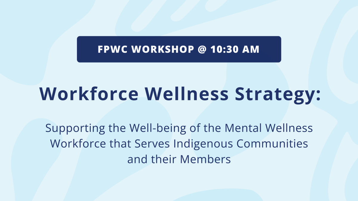 FPWellnessC's tweet photo. Happening today! 👀 First Peoples Wellness Circle is presenting on the Workforce Wellness Strategy at 10:30 AM at the @ChiefsofOntario Health Forum in Toronto, ON. This presentation will share how FPWC supports the First Nations Mental Wellness Workforce.

#FPWC #COOHealthForum https://t.co/clp4qNC9Lh