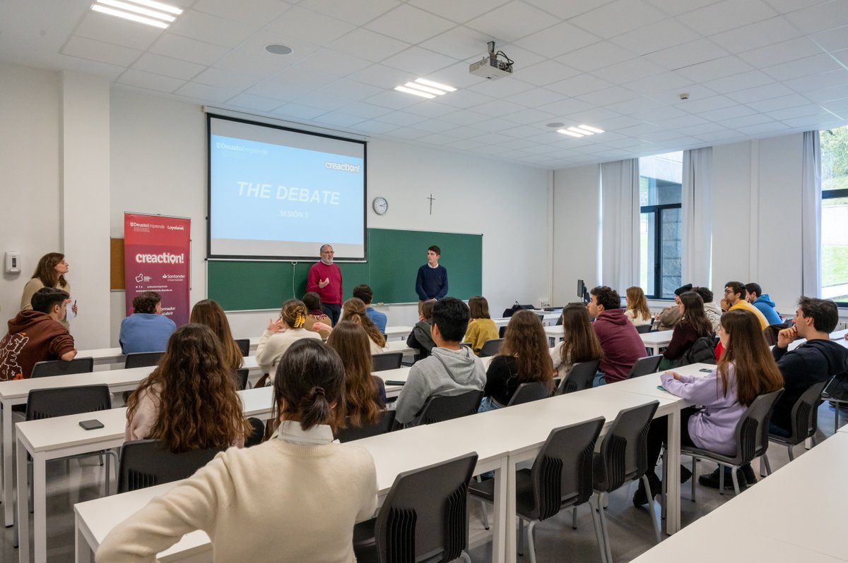 deustoEmprende's tweet photo. ¡Tercera sesión de #creaction en @deusto!🚀
Esta semana los y las participantes descubren #INSPIRIA: el país de la #creatividad. Y para ello, contamos con la colaboración de Alberto Ramírez, antiguo creactioner, quien les ha orientado para preparar un #debate
¡Seguimos! 🤗 https://t.co/K6OTw9HKDa