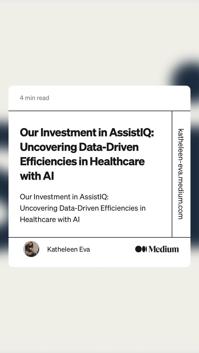 Katheleen Eva (@katheleeneva1) on Twitter photo New <a href="/StandUpVentures/">StandUp Ventures</a> portco! Read about why we love investing in companies getting strategic about data, especially in under-digitized industries like healthcare link.medium.com/uNw5oWgFOxb New <a href="/StandUpVentures/">StandUp Ventures</a> portco! Read about why we love investing in companies getting strategic about data, especially in under-digitized industries like healthcare link.medium.com/uNw5oWgFOxb