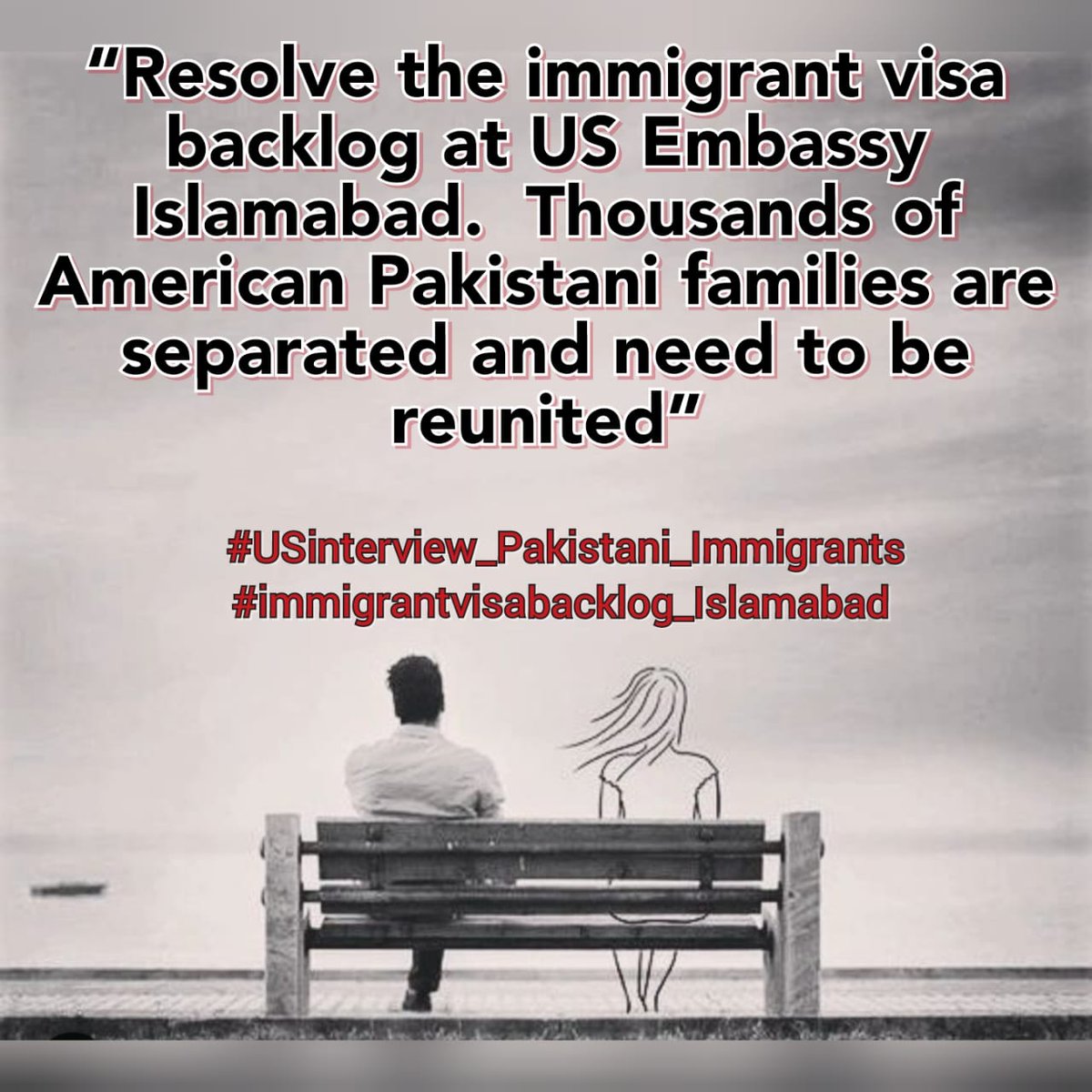 Honey453120's tweet photo. @HuzaifaYaman47 @Rida40957514 @StateDept #USinterview_Pakistani_Immigrants #immigrantvisabacklog_Islamabad
Clear the backlog @usembislamabad for Pakistanis. Spouse &amp; children of American stuck in Pakistan for years now
@VP @TravelGov @POTUS @SecBlinken @CounselorDOS @CNN @AILANational @NatImmForum @NIJC @IVApplicantsUS https://t.co/gApLBdHDGk