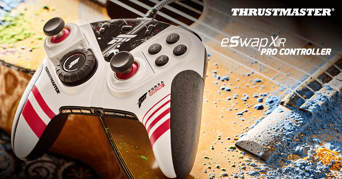 TMThrustmaster's tweet photo. Let’s celebrate an arcade racing legend with the new ESWAP XR PRO CONTROLLER FORZA HORIZON 5 EDITION and its new module, the ESWAP X RACING WHEEL MODULE FORZA HORIZON 5 EDITION! 

Officially licensed by @ForzaHorizon &amp; @Xbox 

👉 https://t.co/k7pFcniuwv

#ForzaHorizon5 https://t.co/TgS0rm8arV