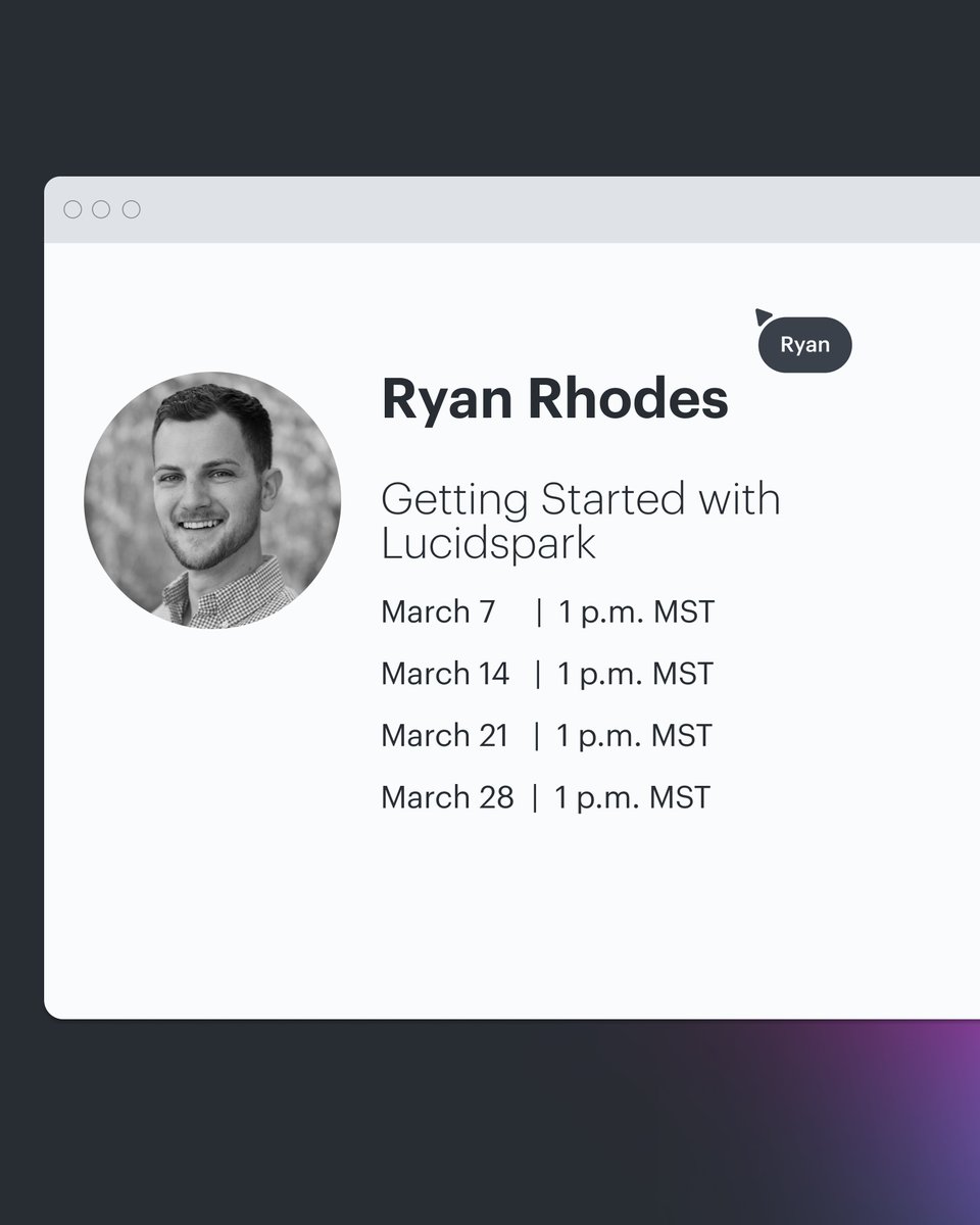 LucidSoftware's tweet image. BIG NEWS: A new round of Lucid Live Training Labs is coming your way❗

Join one of our March sessions to learn the basics of #Lucidchart and #Lucidspark so you can host more effective collaborative meetings and working sessions.🤝

#VisualCollaboration