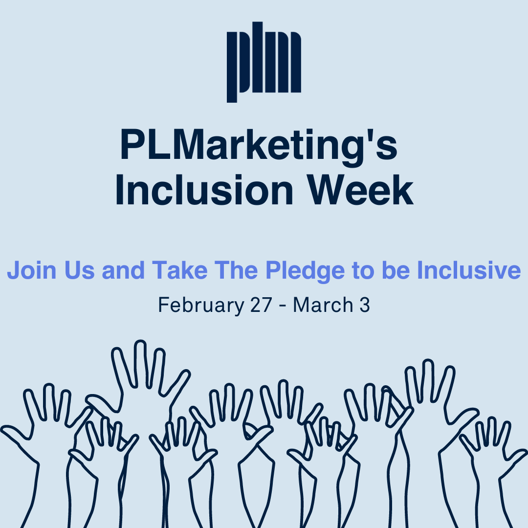 PLMarketing's tweet photo. This week at PLMarketing we are celebrating Inclusion Week. Our employees have been encouraged to take a pledge to be inclusive and we are asking you to take the pledge with us!
Comment below ways that you are striving to be more inclusive!
#InclusionWeek #PLMarketing https://t.co/5SkixqGSm3