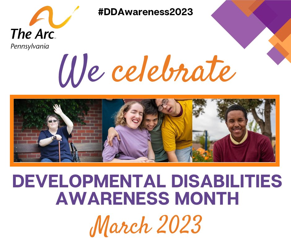 TheArcPA's tweet image. Developmental Disabilities Awareness Month, a time to celebrate the many accomplishments of those with developmental disabilities; elevate efforts to assure their full community inclusion &amp;amp; participation; while removing barriers.
#DDAwareness2023 #DDAM2023