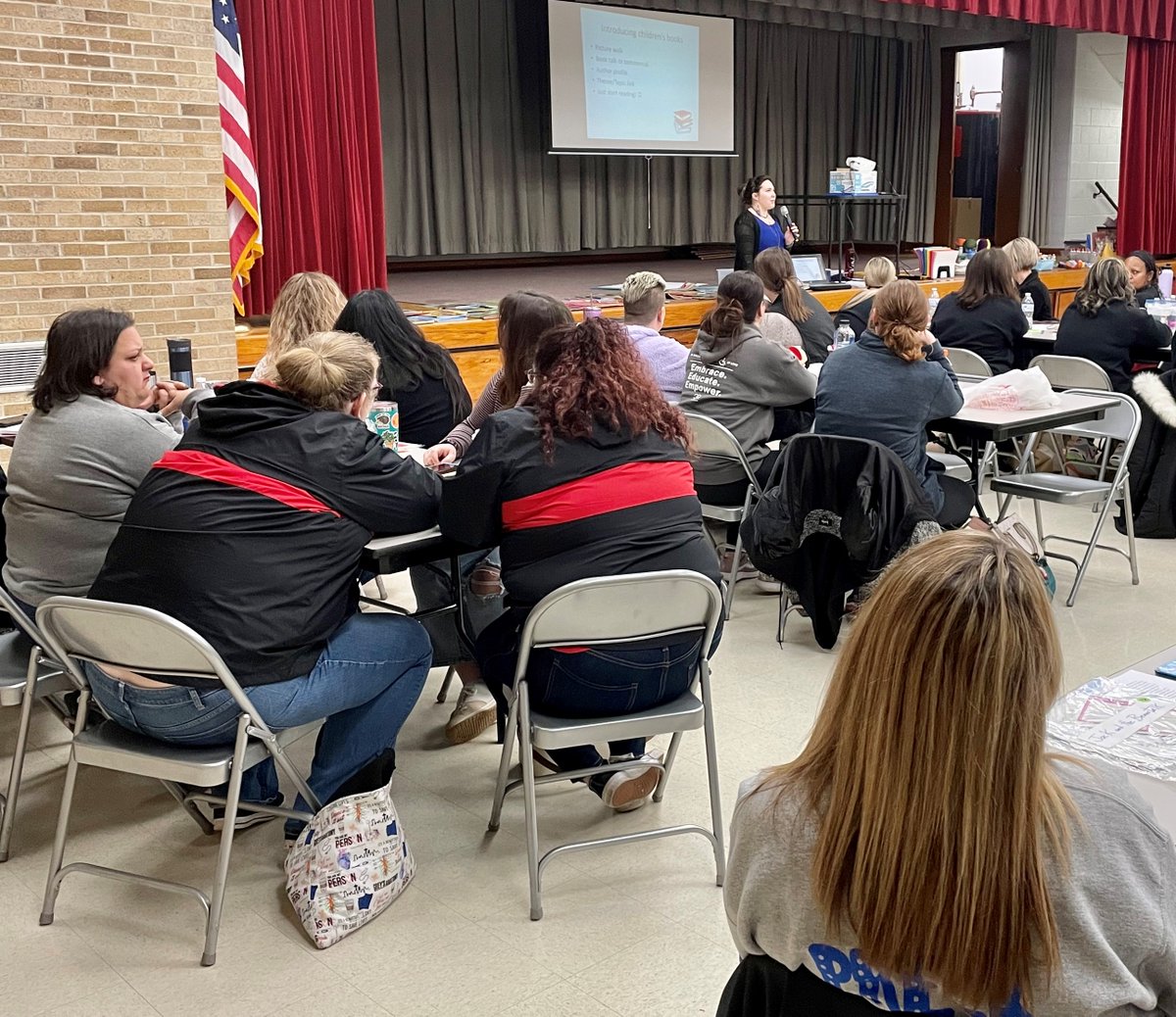 JCESC_VLA's tweet photo. It's Professional Development Day!
Pre-K Inservice training for approximately 100 educators...Thank you to speaker, Corriene Dippel of the Early Childhood Resource Center, and all who attended today! You are appreciated!
#jcesc https://t.co/6M4ZDBPz0x